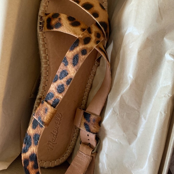 NIB Madewell Espadrille Sandals in Calf Hair - Picture 4 of 7